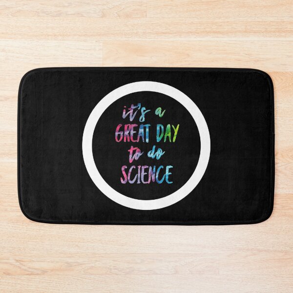 Item preview, It’s a great day to do science in white and tie dye font on black background designed and sold by UncleStuScience.