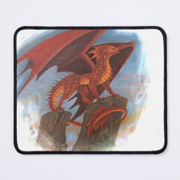 Item preview, Red dragon on a cliff faded out design designed and sold by LeahcarsArt.