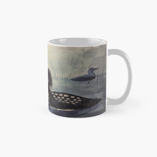 Item preview, Loons and Cattails Watercolor designed and sold by SistersInArtN.