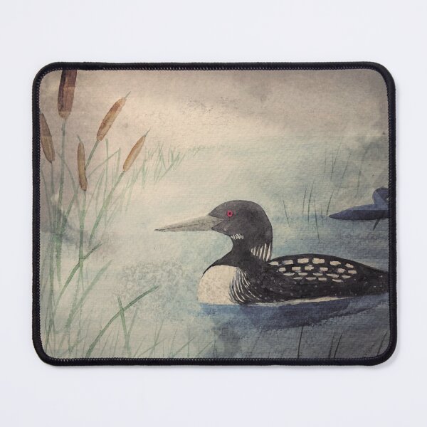 Item preview, Loons and Cattails Watercolor designed and sold by SistersInArtN.