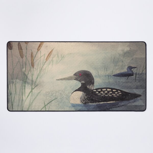 Item preview, Loons and Cattails Watercolor designed and sold by SistersInArtN.