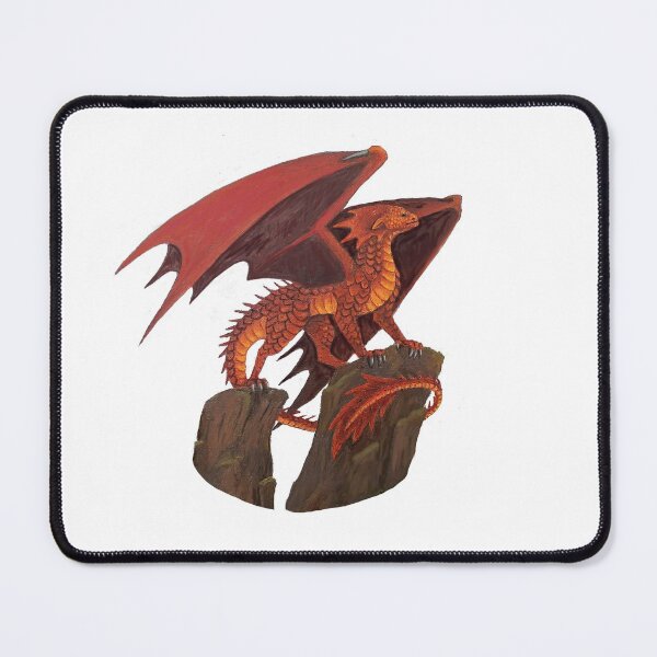 Item preview, Red dragon on a cliff no background designed and sold by LeahcarsArt.