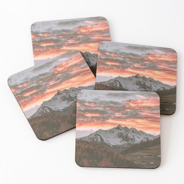 Item preview, Mountain with red sky clouds designed and sold by SceneryGallery.