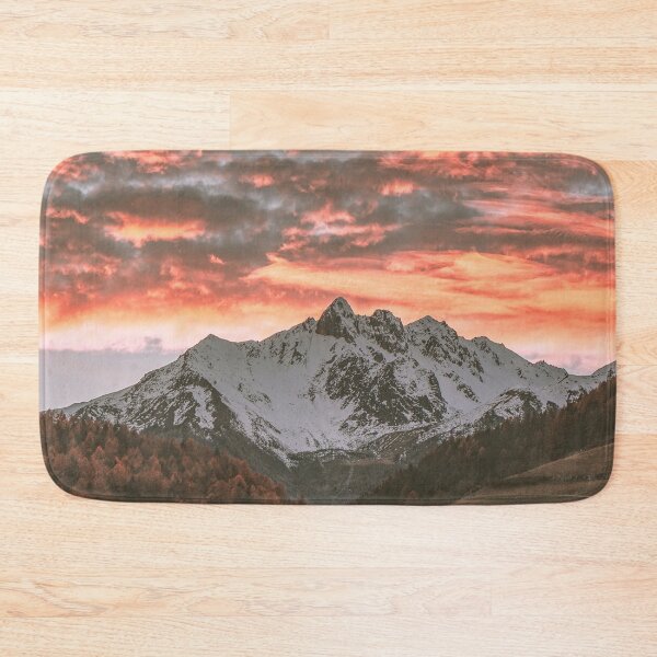 Item preview, Mountain with red sky clouds designed and sold by SceneryGallery.