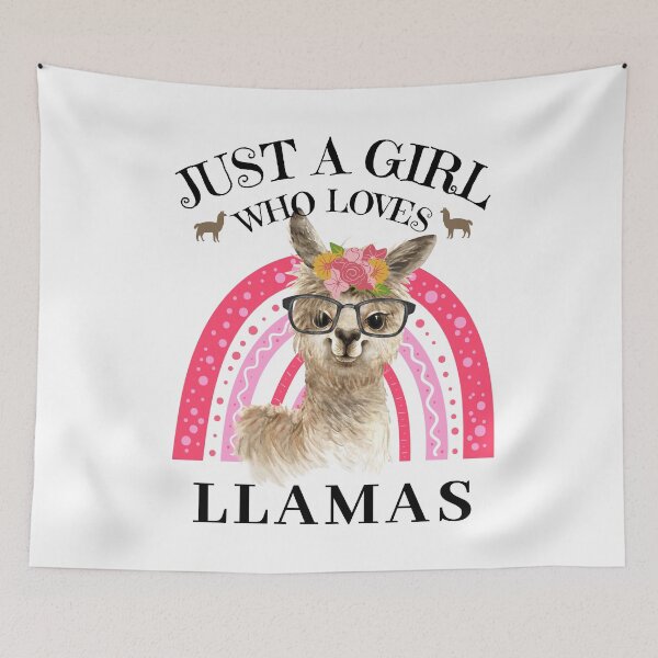 Item preview, Just a girl who loves llamas (Cute Llamas) designed and sold by i-longmanshop.