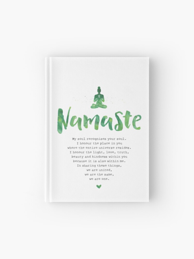 Namaste – and the meaning of, Yoga Quote, Green Watercolor Pullover Hoodie  for Sale by KimiBloom