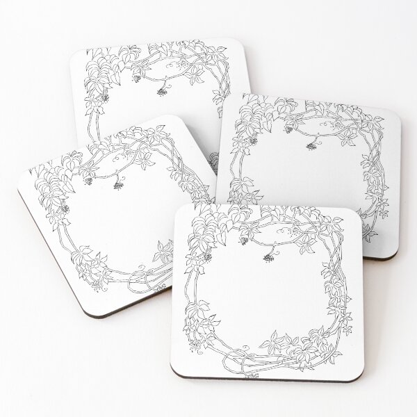 Item preview, Vintage Leafy Frame Line Art designed and sold by greengoodnich.