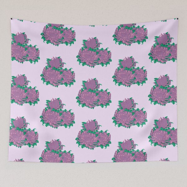 Item preview, Chrysanthemum Season Purple  designed and sold by MissRebelArt.