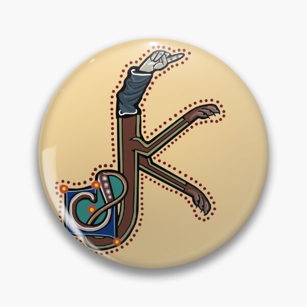 Item preview, Letter K Manicule W 14C Maastricht Psalter parody  designed and sold by Donnahuntriss.