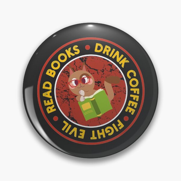 Item preview, Read books Drink coffee Fight evil, Funny Cat reader designed and sold by SweetbeStore.
