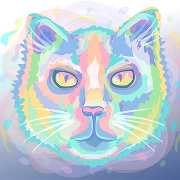 Artwork thumbnail, Colorful Kitty by Chelsea Sullivan