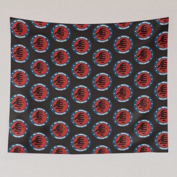 Item preview, All American Firefighter Redline US Flag designed and sold by Samsdesignshop.