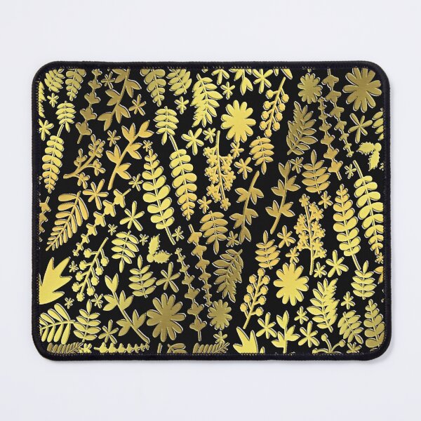 Item preview, Festive Golden Floral Pattern designed and sold by PRETTY-PEARLS.