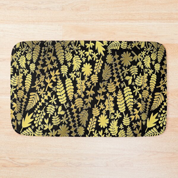 Item preview, Festive Golden Floral Pattern designed and sold by PRETTY-PEARLS.