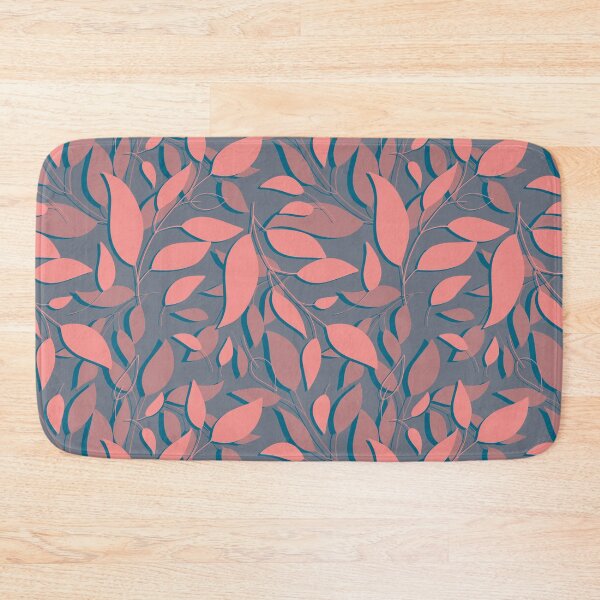 Item preview, Falling pink leaves on the grey background  designed and sold by kMariaART.