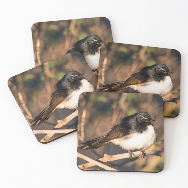 Item preview, Cute Birds Willie Wagtail Black Bird designed and sold by Jason Gilbert.