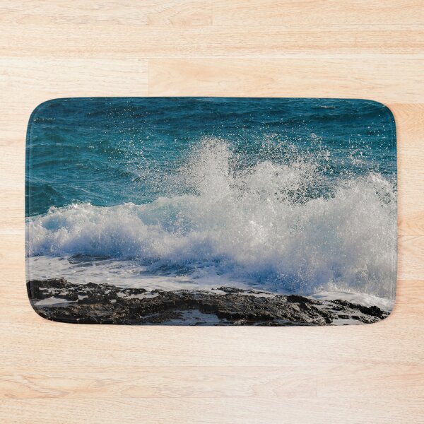 Item preview, [Landscape] Rough Ocean Blue Waves, Waves break against the rocks designed and sold by VinBasis.
