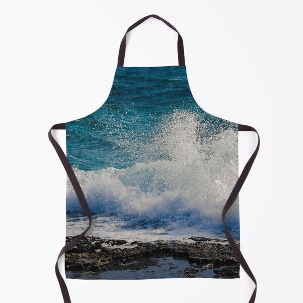 Item preview, [Landscape] Rough Ocean Blue Waves, Waves break against the rocks designed and sold by VinBasis.