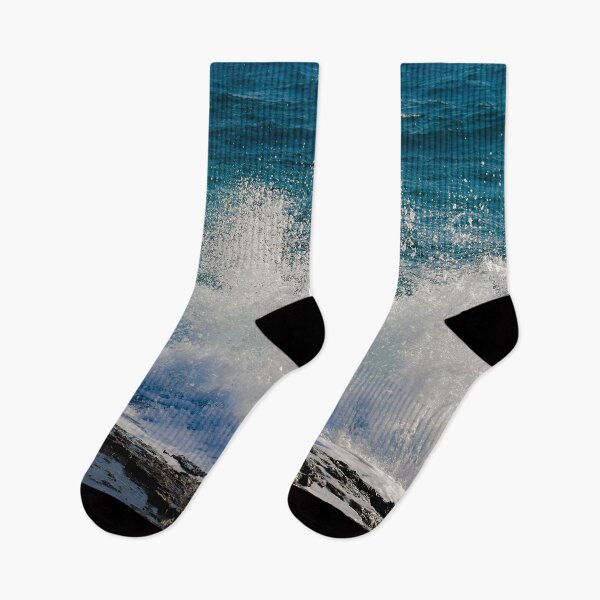 Item preview, [Landscape] Rough Ocean Blue Waves, Waves break against the rocks designed and sold by VinBasis.