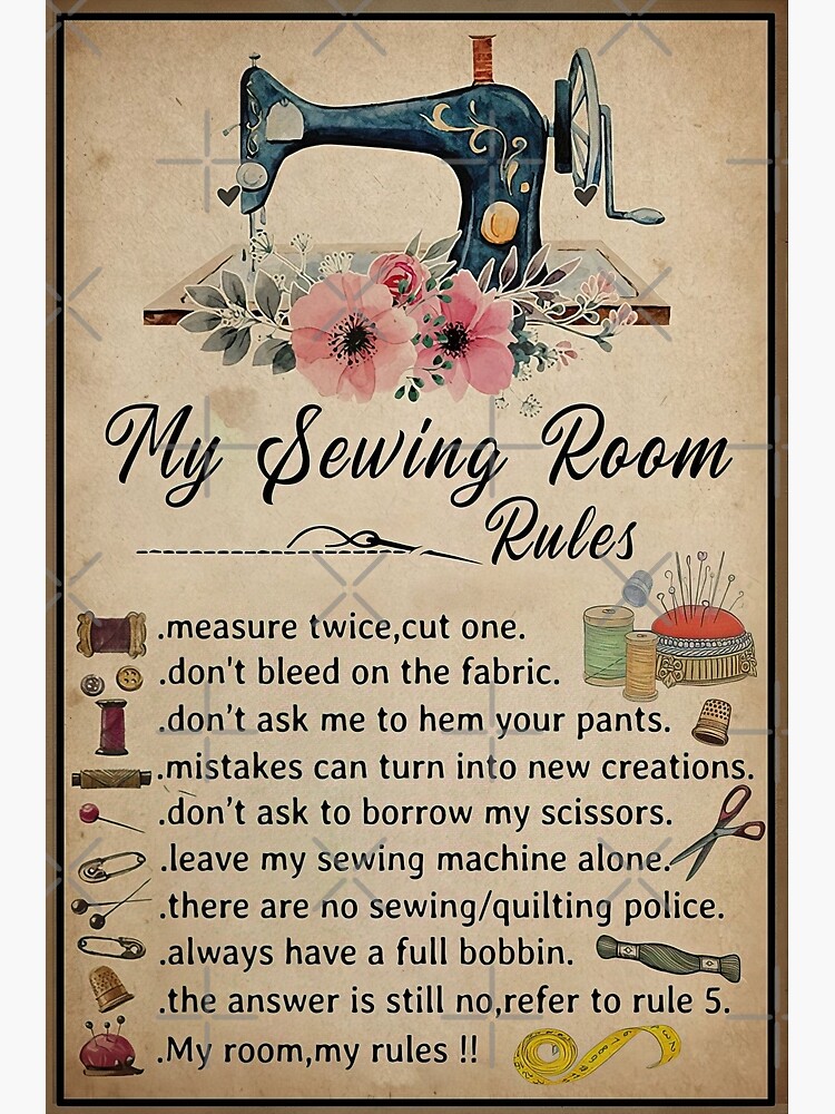 Sewing Room Decor in My Sewing Room Thou Shalt Not Ask when It Will Be  Finish