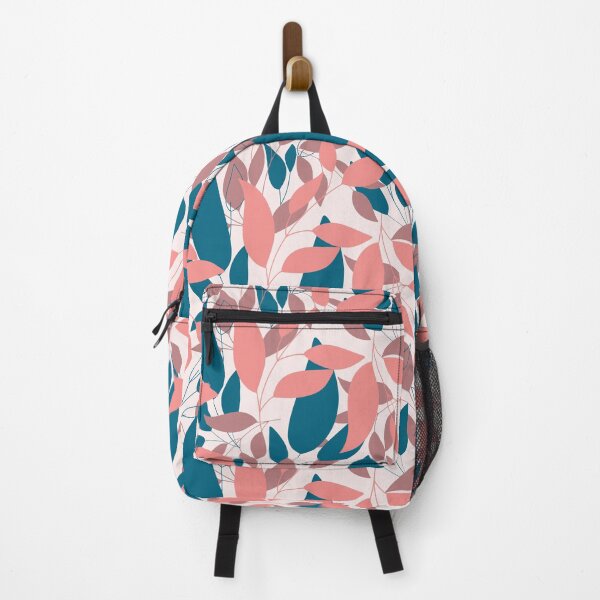 Item preview, Falling pink and blue leaves on the light pink background designed and sold by kMariaART.