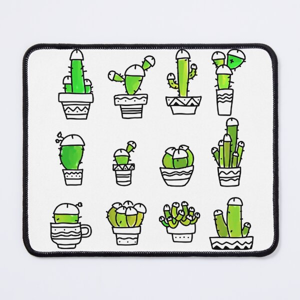 Item preview, COCK PLANTS CACTUS GREEN WATERCOLOR GRAY designed and sold by aydapadi.