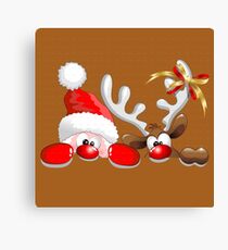 Funny Christmas Santa Canvas Print