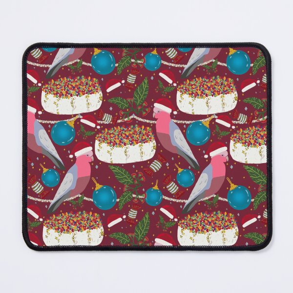 Item preview, Christmas Australian Gallah Parrot Cockatoo Burgundy designed and sold by Lozzie Eliza Designs.