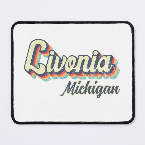 Item preview, Livonia City Michigan Retro Vintage 70s rainbow designed and sold by Teelogic.