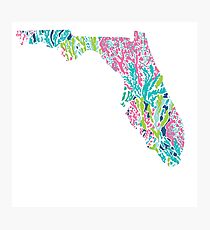 Florida Lilly Pulitzer Coral Photographic Print