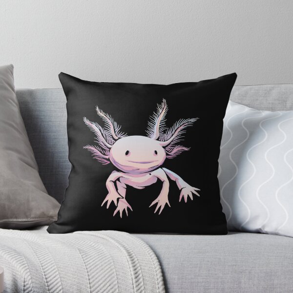 Cute axolotl Throw Pillow