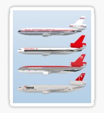 Wings In Uniform - DC-10 - Northwest Airlines - Through The Ages Sticker