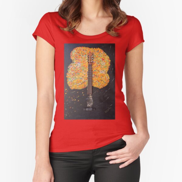 Vivaldi III - Gitarre Tailliertes Rundhals-Shirt