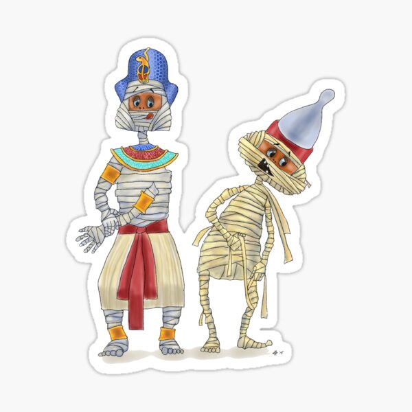 Mr Mummific and Mummy King Sticker