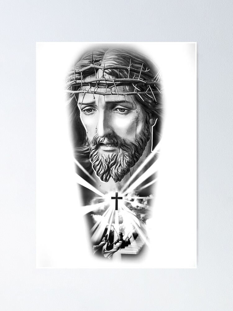 Jesus tattoo illustration 26519082 Vector Art at Vecteezy