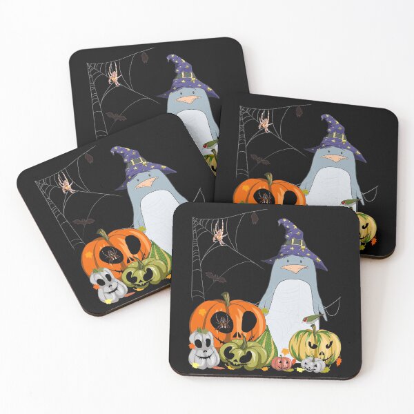 Item preview, Witch Penguin Jack-O-Lantern Evil Pumpkin Penguins Halloween designed and sold by r-silver.