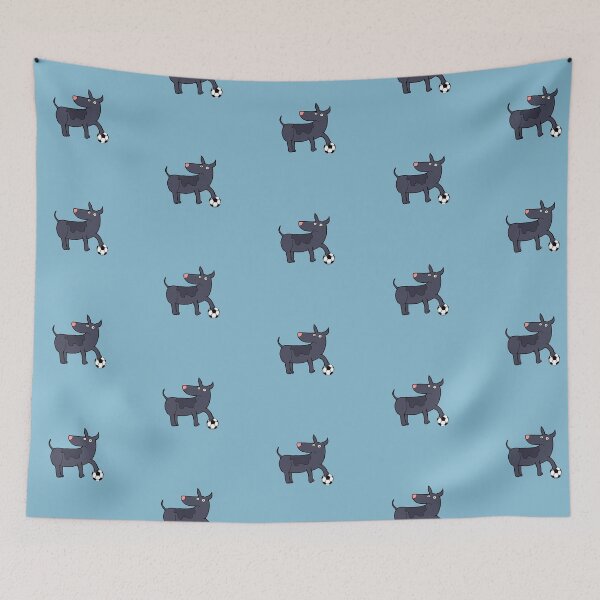 Item preview, Funny dog with soccer ball designed and sold by ijdesigns.