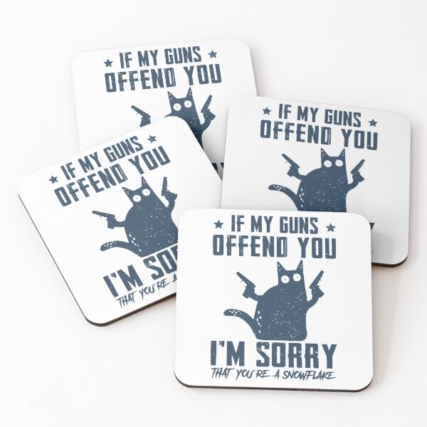 Item preview, If My Guns Offend You I’m Sorry, Funny Gunner, Cat Holding Gun designed and sold by Claytonstore.