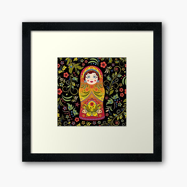 russian doll matryoshka Framed Art Print