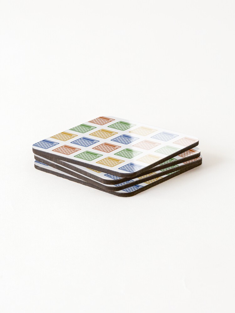 Thumbnail 4 of 5, Coasters (Set of 4), Calculators (Coloured Pattern) designed and sold by PSheekey.