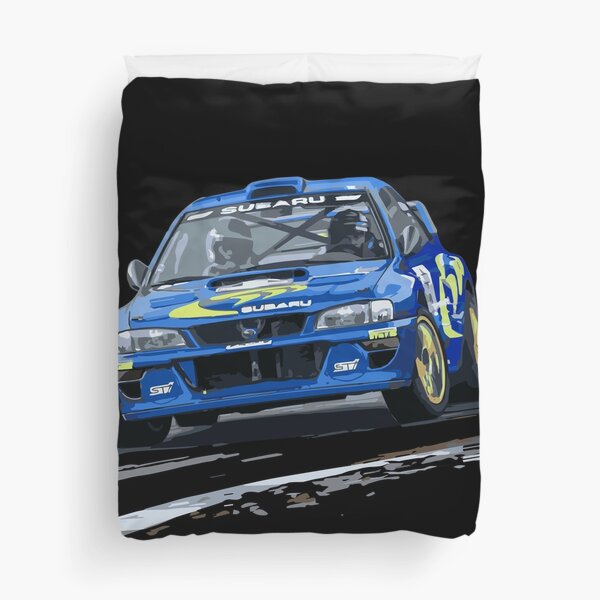 JDM Colin Mcrae World Rally Blue Champion WRC GC8 22b Car 555 Power Slide Duvet Cover