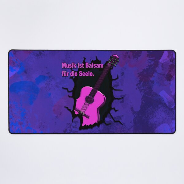 Legaculia phone case guitar blue pink Desk Mat