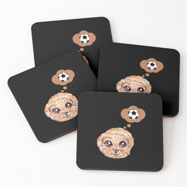 Item preview, Cute puppy thinking about soccer designed and sold by ijdesigns.