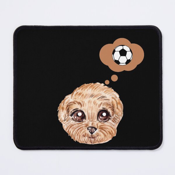 Item preview, Cute puppy thinking about soccer designed and sold by ijdesigns.
