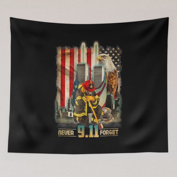 Item preview,  Never Forget 2001 20th Anniversary Firefighters designed and sold by suzanso.