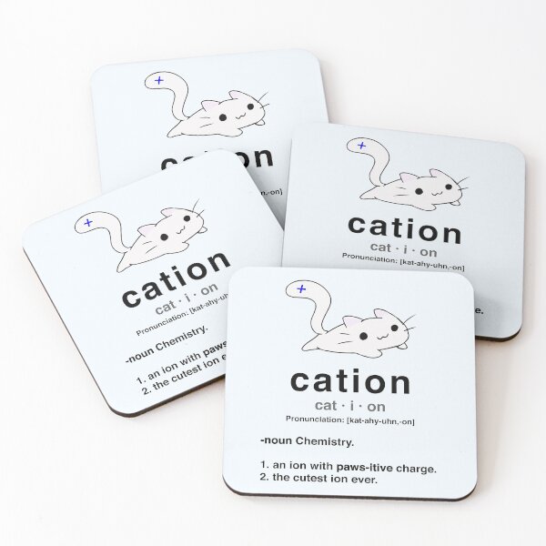 Item preview, Cation. Cat with positive ion. Chemistry Pun. designed and sold by labstud.