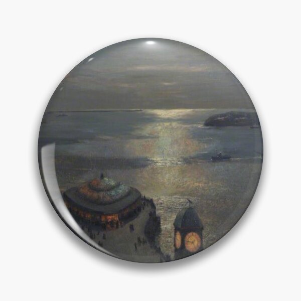 Item preview,  Plymouth Sound by Moonlight and Searchlight = Albert Julius Olsson designed and sold by Vintage Designs +.