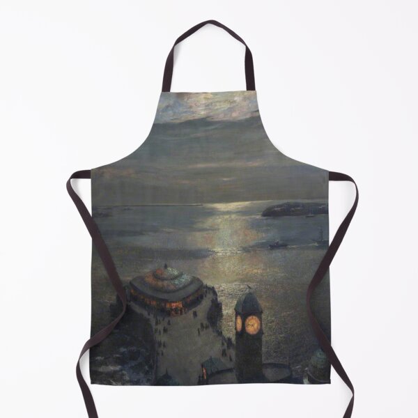 Item preview,  Plymouth Sound by Moonlight and Searchlight = Albert Julius Olsson designed and sold by Vintage Designs +.