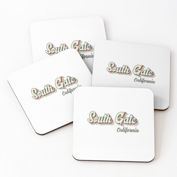 Item preview, South Gate City California Retro Vintage 70s rainbow designed and sold by Teelogic.