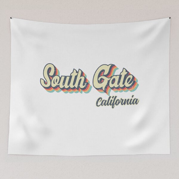 Item preview, South Gate City California Retro Vintage 70s rainbow designed and sold by Teelogic.